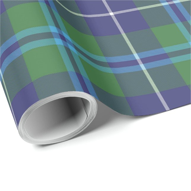 Rustic Plaid Classic Clan Douglas Tartan Wrapping Paper (Roll Corner)