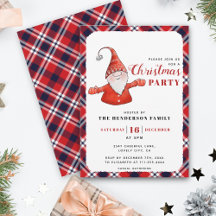 Rustic Plaid Cute Christmas Party