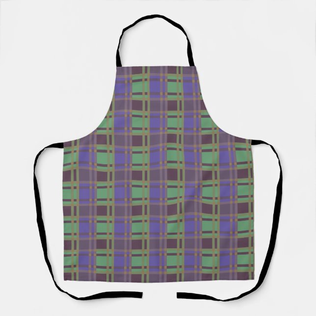 "Rustic Plaid Elegance" Pattern Apron (Front)