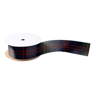 Rustic Plaid Elegant Clan Malcolm Tartan Satin Ribbon