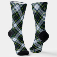 Rustic Plaid Gordon Tartan Green White Pattern
