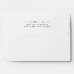 Rustic Plaid Green Christmas Tartan Return Address Envelope