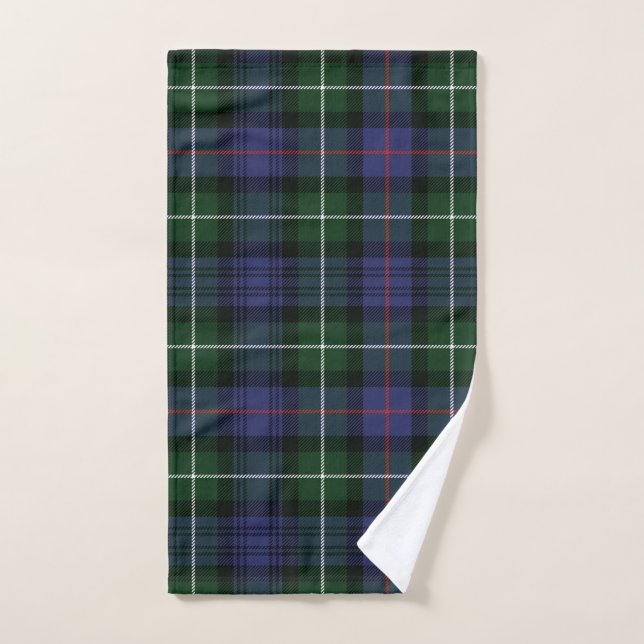Rustic Plaid Purple and Green Elegant Tartan Hand Towel (Hand Towel)