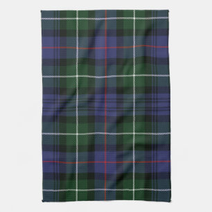 Rustic Plaid Purple and Green Tartan Kitchen Towel