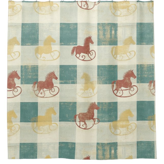 Rustic Plaid Rocking Horse Baby Pattern (Front)