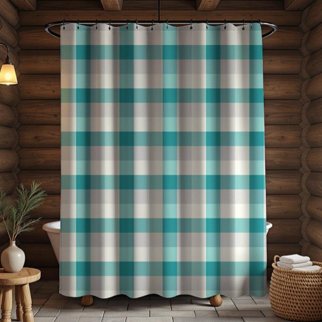 Rustic Plaid Turquoise Grey Beige (Creator Uploaded)