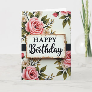 Rustic Plaque Birthday Card
