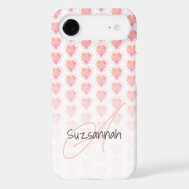 Rustic Polka Dot Azalea Pink Heart Pattern Custom (Back)