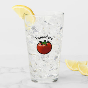 Rustic Pomodoro Italian Tomato Graphic Glass
