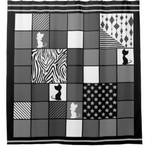 Rustic, Popular, Black and white, Patchwork, Simpl