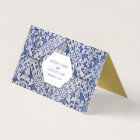 Rustic Portuguese Tiles Wedding Place Card