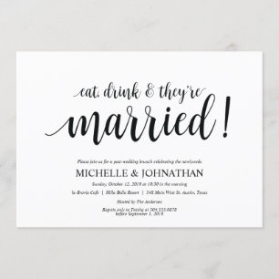 Rustic Post Mariage Brunch Invitation Card