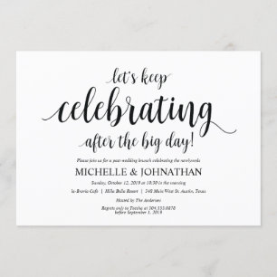 Rustic Post Mariage Brunch Invitation Card