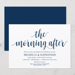 Rustic Post Wedding Brunch Invitation Card
