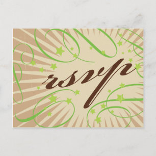 Rustic Poster: Apple Green Wedding RSVP Invitation Postcard