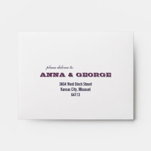 Rustic Poster: Aubergine Purple Printed A2 Envelopes