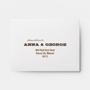 Rustic Poster: Cream & Brown Printed A2 Envelope