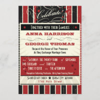 Rustic Poster: Red & Black Custom Wedding