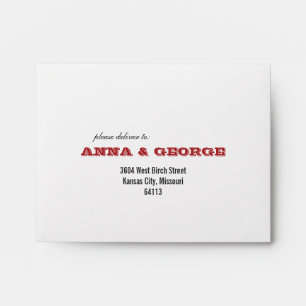 Rustic Poster: Red & Black Printed A2 Envelope