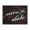 Rustic Poster: Red & Black Save the Date