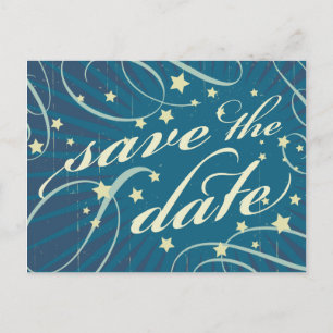 Rustic Poster: Sandy Beach Save the Date Announcement Postcard
