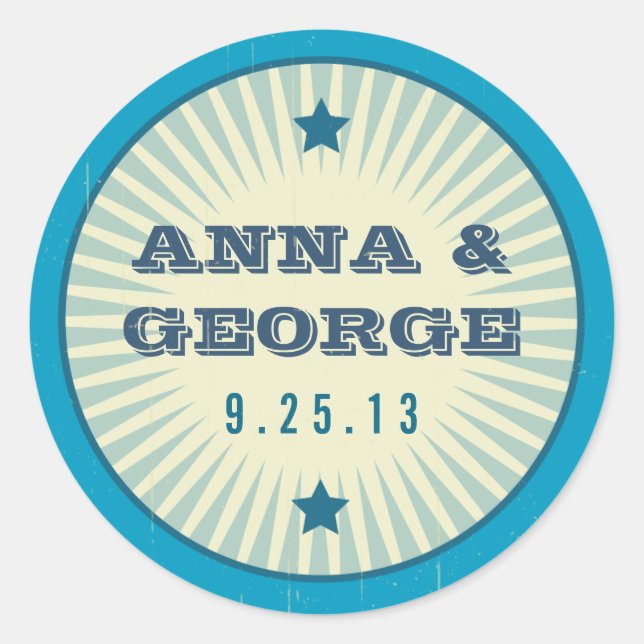 Rustic Poster: Sandy Beach Sticker Seal (Front)