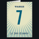 Rustic Poster: Sandy Beach Table Number<br><div class="desc">This table number card with a western feel, in sandy cream, beige, and cerulean blue, will make a bold statement. The design has been distressed and aged for a vintage feel. The wording is editable; if you have any problems with placement just click "Customize it!" above or contact me. See...</div>