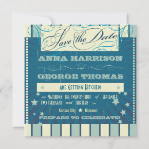 Rustic Poster: Sandy Green Save the Date Invitation