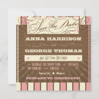 Rustic Poster: Strawberry Mousse Save the Date