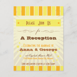 Rustic Poster: Tropical Sun Reception Only Invitation