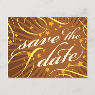 Rustic Poster: Tropical Sun Save the Date Announcement Postcard