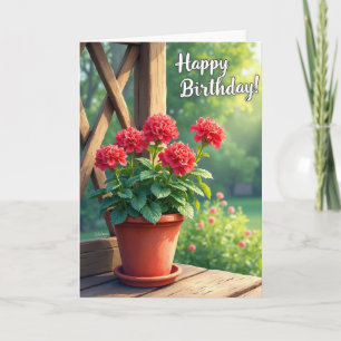Rustic Pot Birthday Card