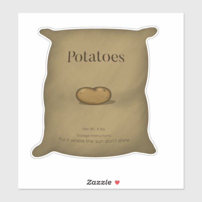 Rustic Potato Sack "Where the sun don't shine" (Sheet)