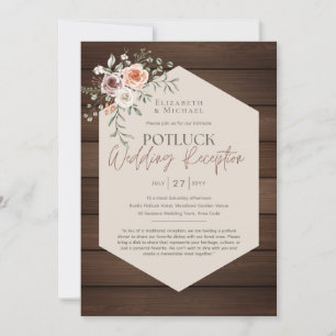 Rustic POTLUCK Wedding Invitation Template Guide