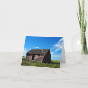 Rustic Prairie Barn Folded Greeting Card