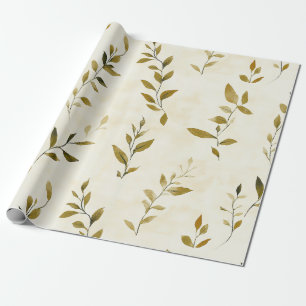 Rustic Pressed Leaves Pattern – Autumn Botanical 2 Wrapping Paper