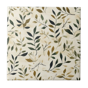 Rustic Pressed Leaves Pattern – Autumn Botanical Tile