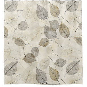 Rustic Pressed Leaves with Warm Earth Palette