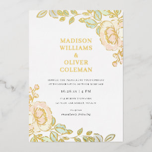 Rustic + Pretty Watercolor Floral Wedding REAL 