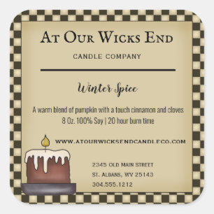 Rustic Primitive Country Candle Product Labels