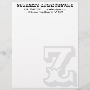 Rustic Professional Monogram Business Letterhead