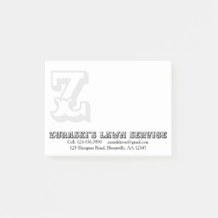 Rustic Professional Monogram Business Post-it Notes