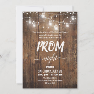 Rustic Prom Invitation
