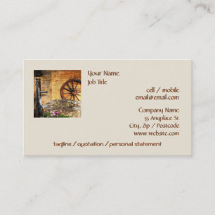 Rustic Pump, Well and Cartwh Bantham at Sundown... Business Card
