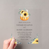 Rustic Pumpkin and Sunflowers Fall Wedding 