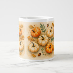 Rustic Pumpkin Arrangement Large Coffee Mug