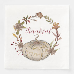 Rustic Pumpkin Autumn And Thanksgiving Napkin