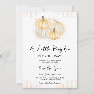 Rustic Pumpkin Baby Shower Invitation