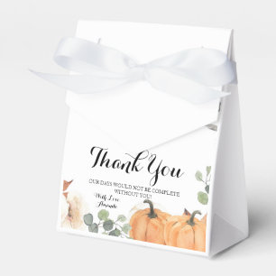 Rustic Pumpkin Boho Floral Fall in love Favor Box