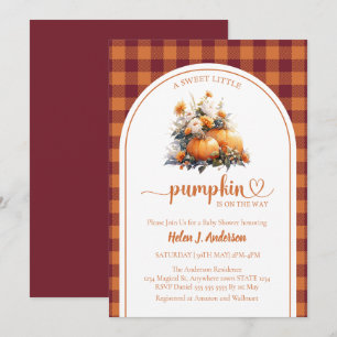 Rustic Pumpkin Fall Baby Shower Invitation